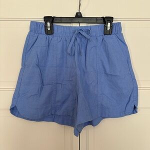 Universal thread Womens blue pull on tie linen rayon blend shorts size XS